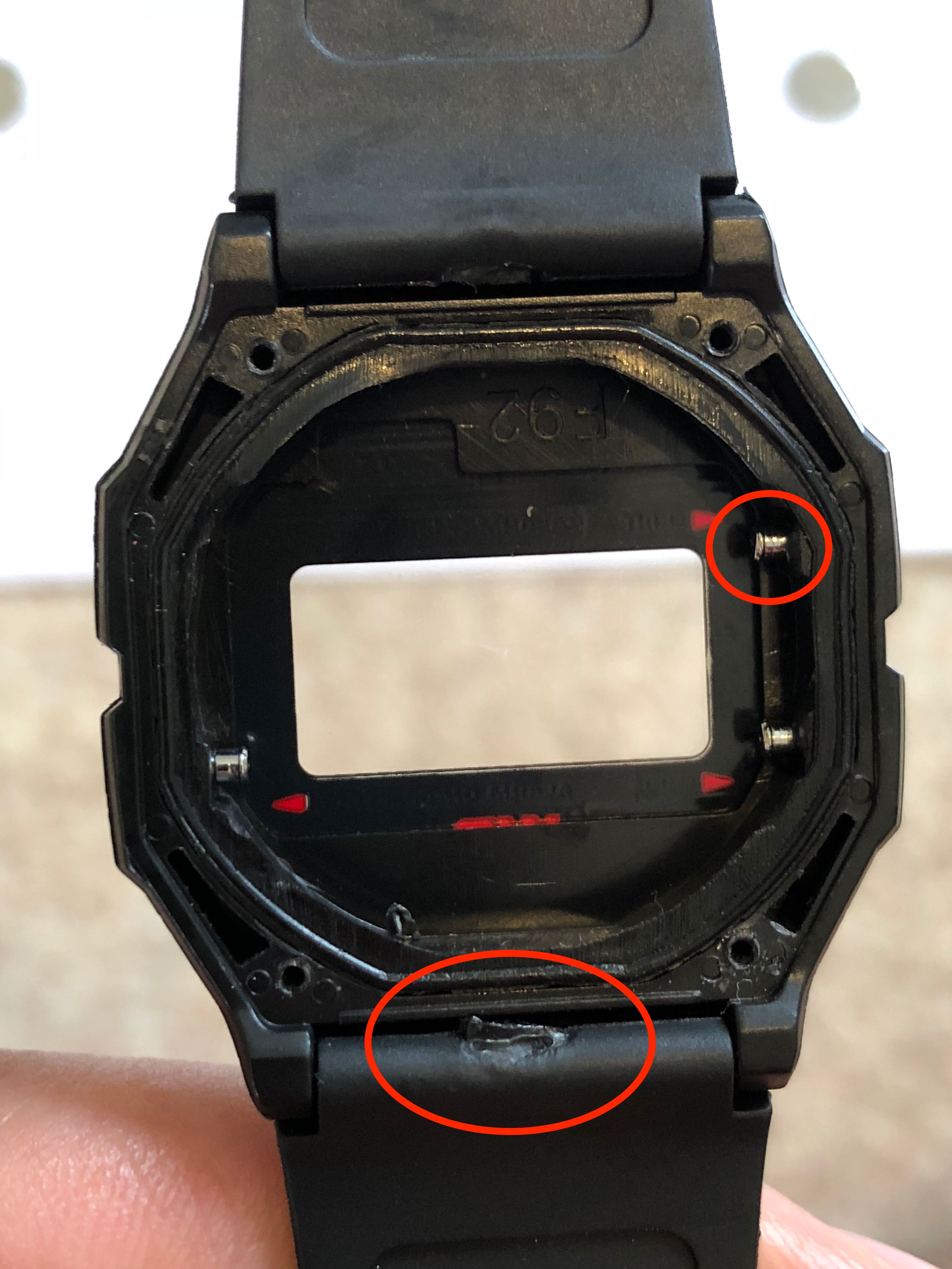 Fake Casio F91-W case